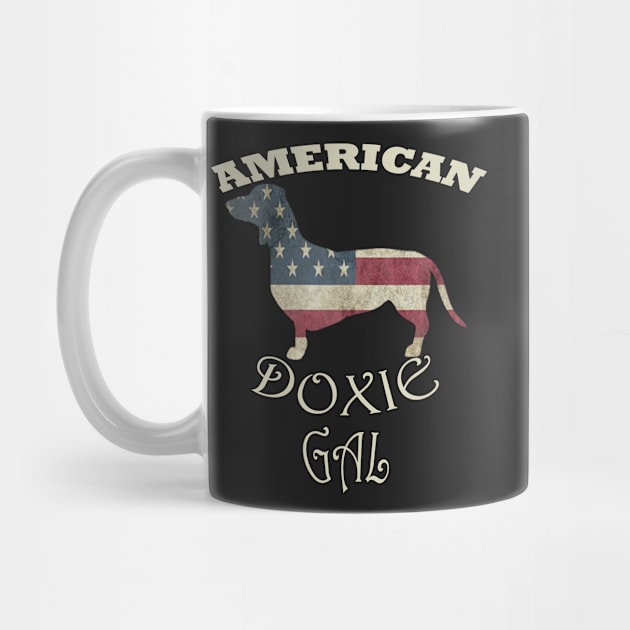 Dachshund Patriotic Quote American Doxie Gal USA Flag Wiener Gift by tamdevo1